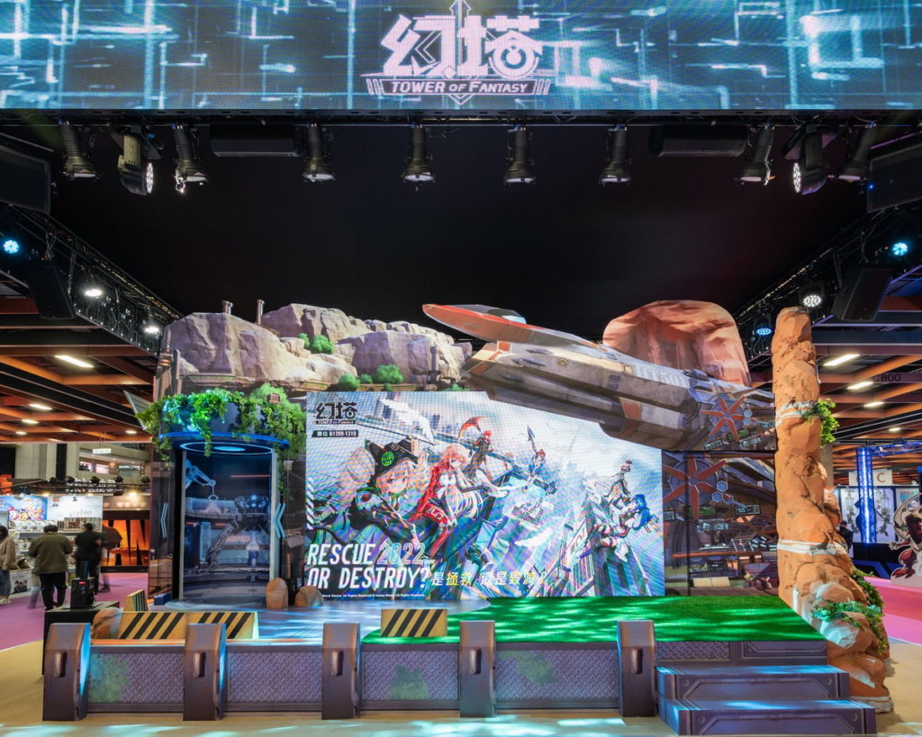 《幻塔》展區主舞台真實還原遊戲內的星島避難所
