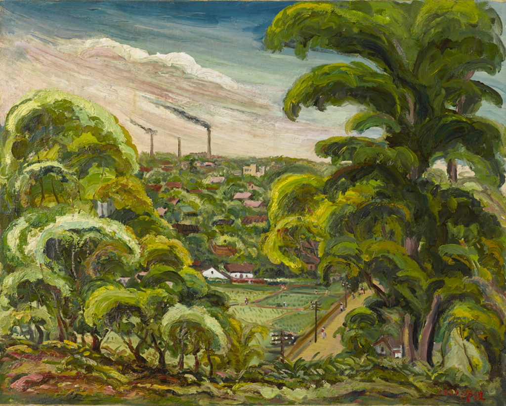 陳澄波《展望諸羅城》，1934，畫布油彩（嘉義市立美術館典藏）