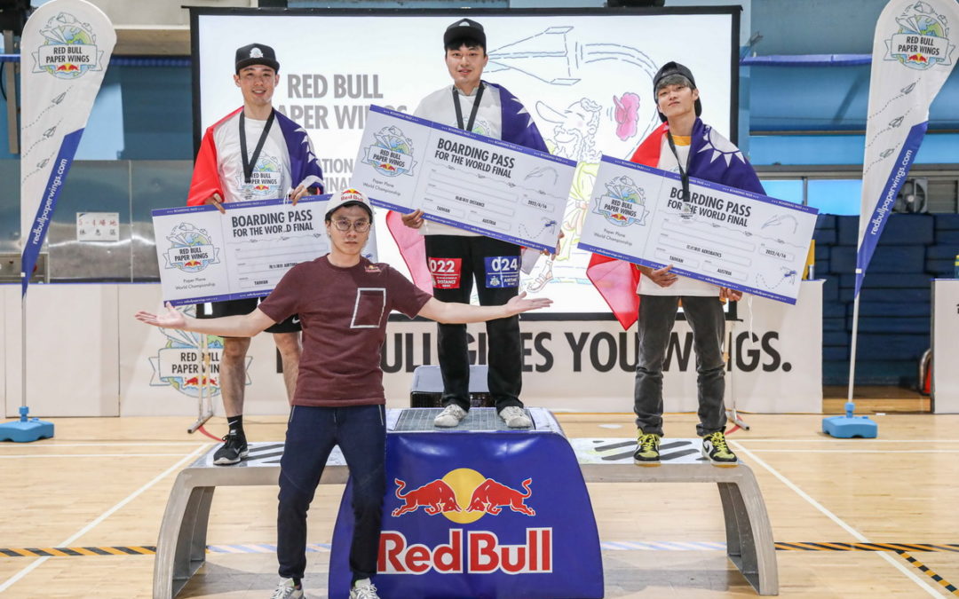 飛越紀錄！飛久冠軍彭楷宸 差一秒突破上屆世界紀錄  Red Bull Paper Wings三位台灣冠軍出爐 5月將到奧地利挑戰世界