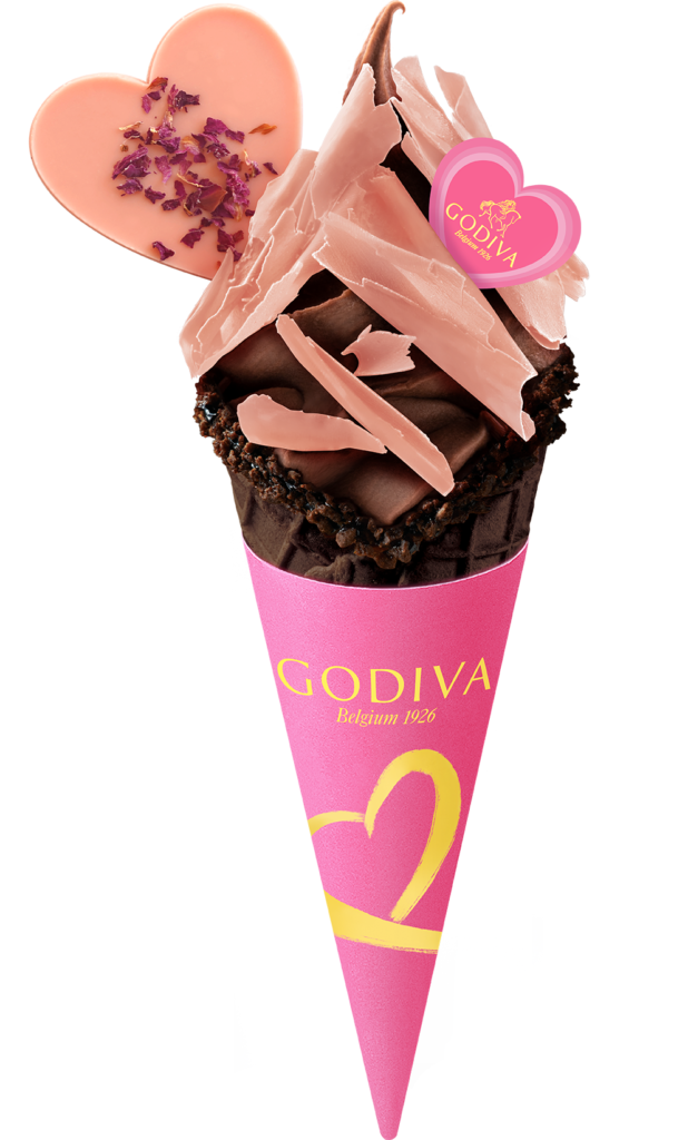 LOVE GODIVA限定，黑巧克力霜淇淋 NT$200