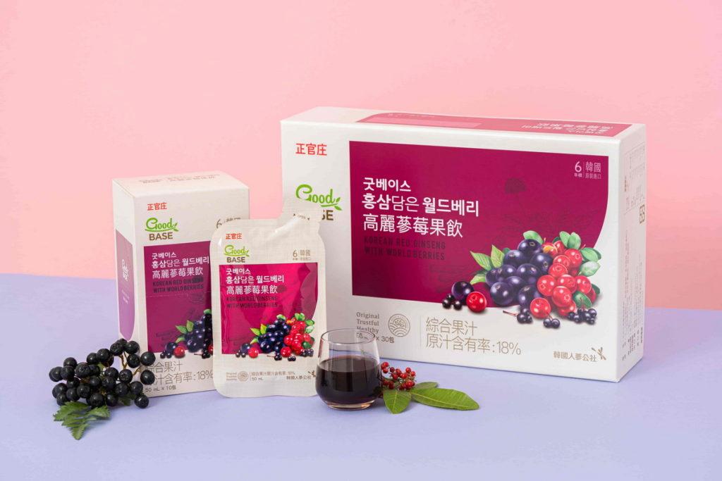 正官庄初夏姊妹揪團優惠，內含3大莓果全方位呵護的高麗蔘莓果飲