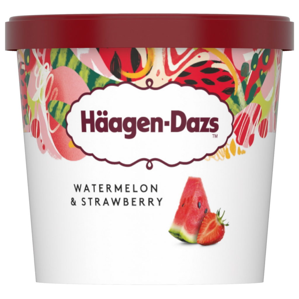 萊爾富哈根達斯西瓜草莓冰淇淋迷你杯，原價115元，6月1日至6月28日優惠價只要89元。