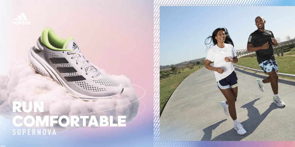 adidas 近日推出全新一代Supernova跑鞋，結合品牌BOOST與BOUNCE兩大旗艦中底科技，提供高度支撐與充足的能量回饋