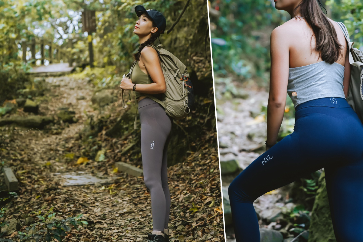 KXL TAIWAN專業版閃電褲EX，採全台獨家微米膠囊技術，添加玻尿酸與植物香氛萃取和咖啡因成分，邊運動邊保養，深受登山運動者喜愛