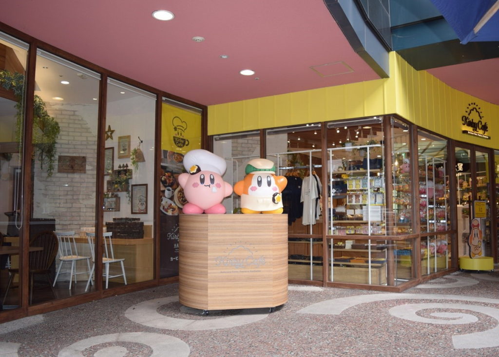 Kirby Café 咖啡廳卡哇伊的外觀。（圖片來源： ⒸNintendo／HAL Laboratory,Inc.）