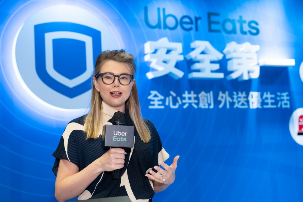 Uber Eats台灣代理總經理 Elisa Janiec 表示支持「零傷亡願景」國際性計畫，會與城市治理者、倡議團體和外送合作夥伴一起為道路交通安全努力。（Uber Eats 提供）