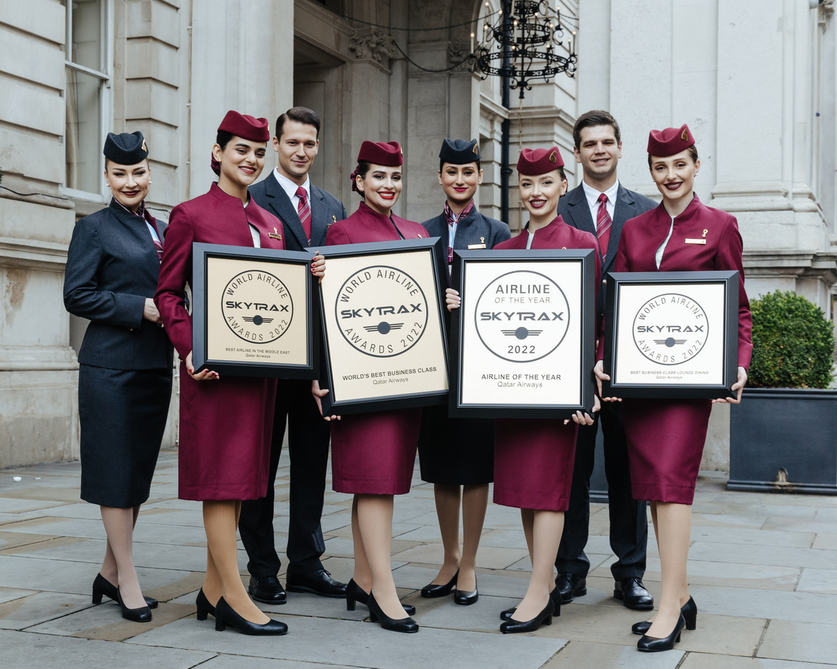 卡達航空榮獲 2022 Skytrax 年度最佳航空公司