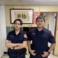 警員李佳彥（左）、警員詹鎧揚（右）