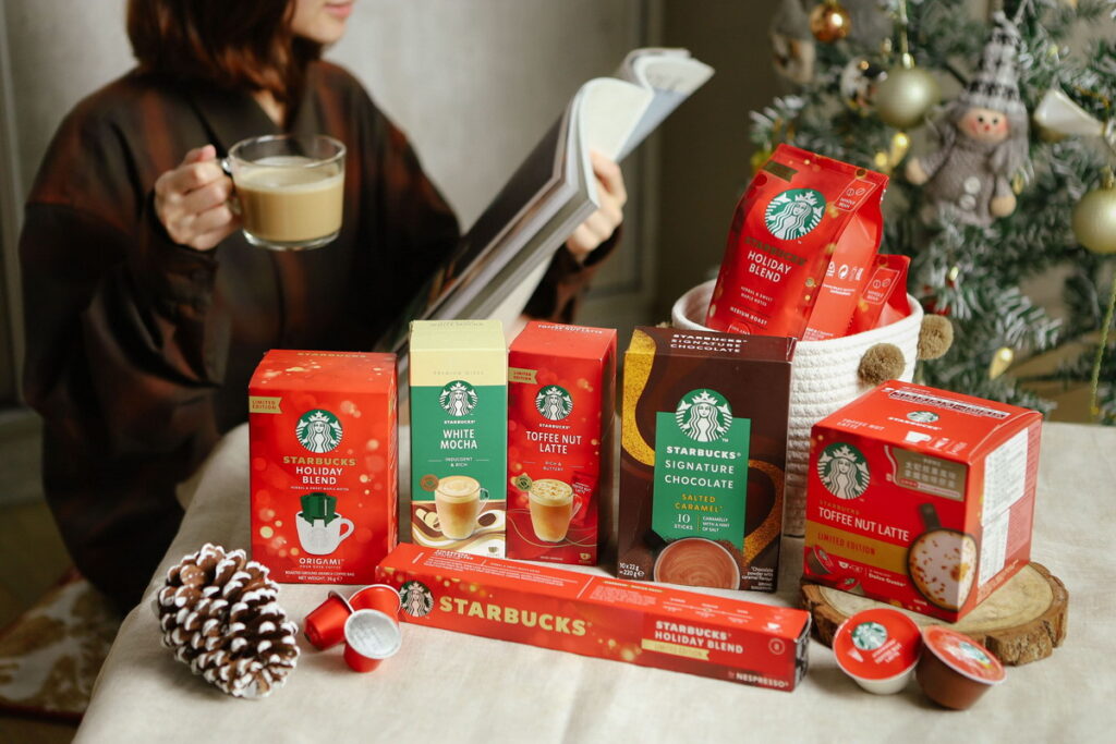 星巴克®家享咖啡2022聖誕系列，全系列3大口味、8款商品，11月1日起上架各大通路。(圖片提供自 「嗨～Hana的煮婦生活」)