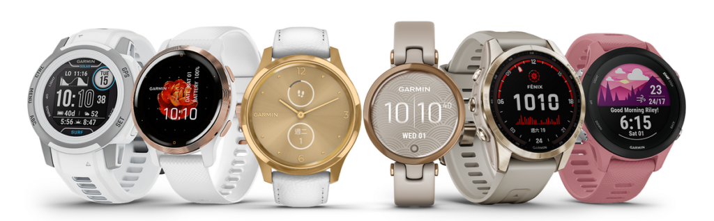 Garmin「Your Time to Shine 做自己，最動人」提供多元錶款選擇，以時尚輕巧且各具特色的外觀設計，滿足廣大女性對智慧手錶的想像