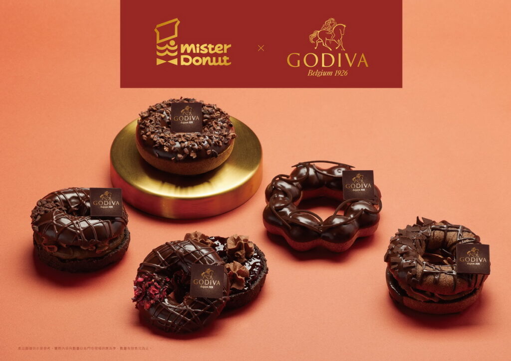 引進Mister Donut Japan巧克力蛋糕圈搭配雙層內餡，推出限量精品甜甜圈！