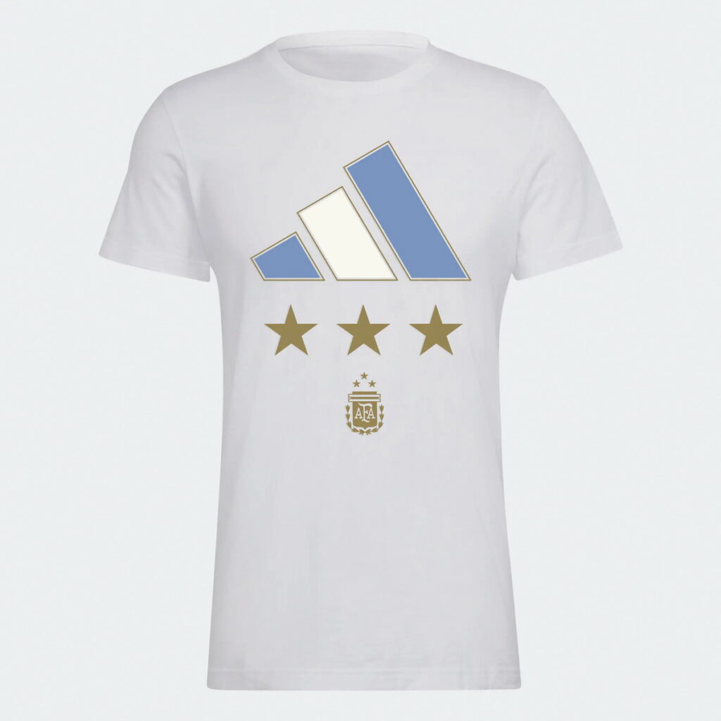 球王梅西先前於社群媒體曝光身穿阿根廷隊三星冠軍短袖上衣的畫面，該款上衣將於1月4日起在adidas全台門市與官方網站限量販售