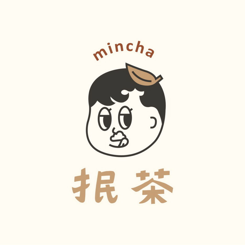 喝完濃郁奶蓋抿上唇的可愛模樣就是抿茶的LOGO_抿茶提供