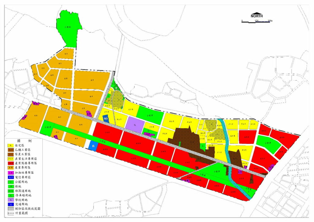 嘉義市北港路兩側區段徵收都市計畫草案示意圖(實際仍應依據發布實施內容為準)