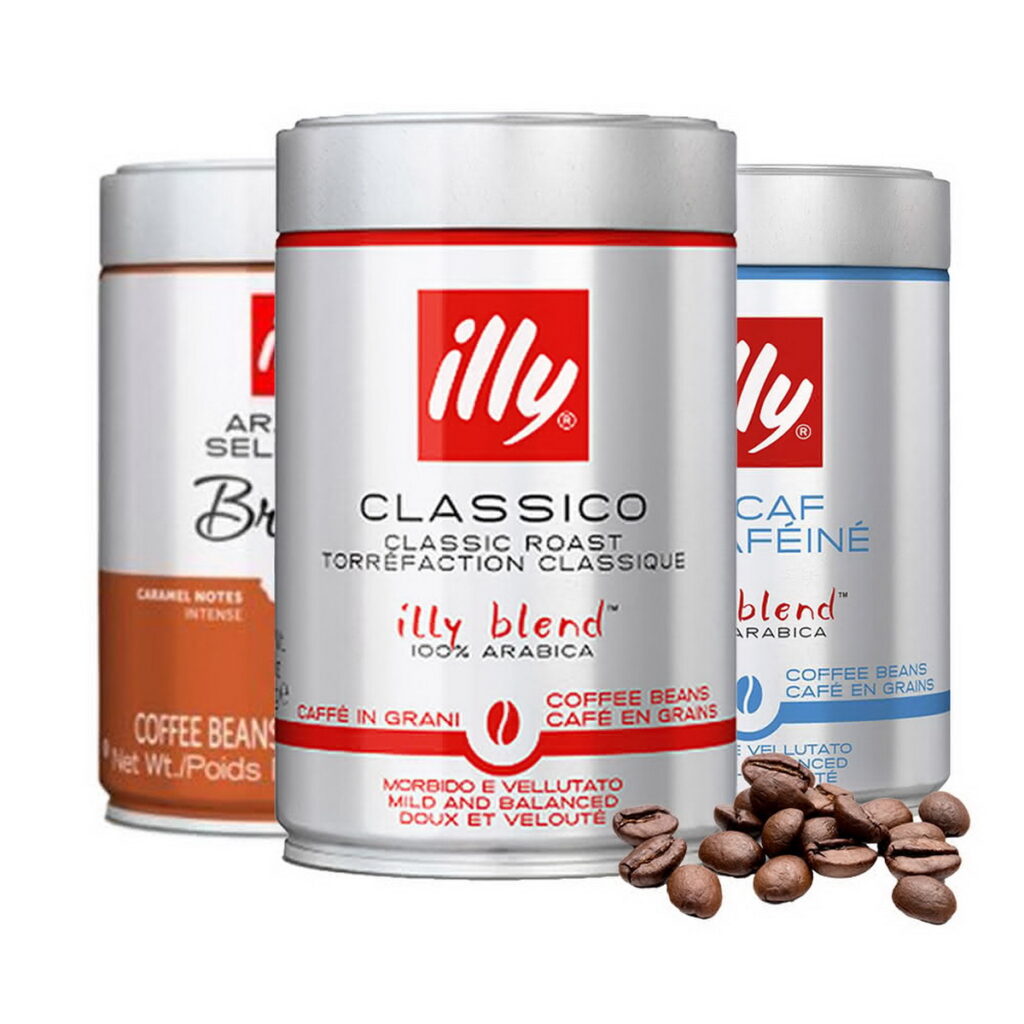 「illy」咖啡豆3罐組，中烘培/低咖啡因/巴西風味任選，優惠價749元。