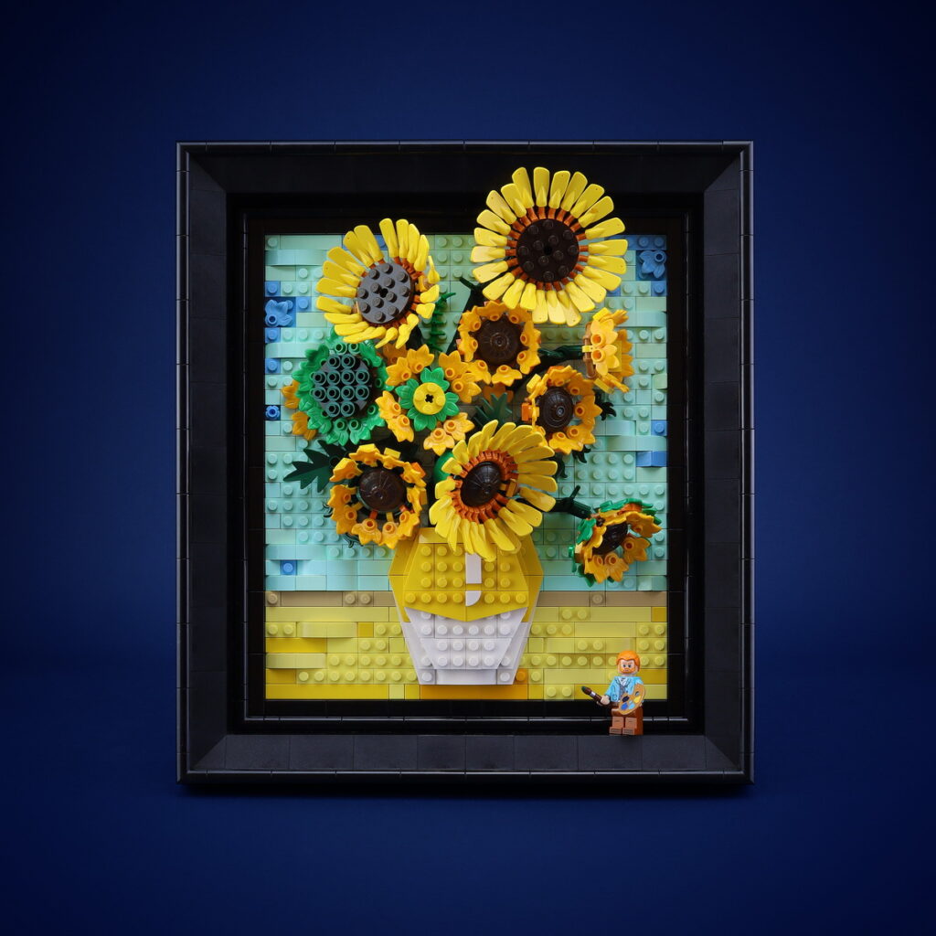 「花」現樂高_樂高達人 LEGO 7_梵谷的《向日葵