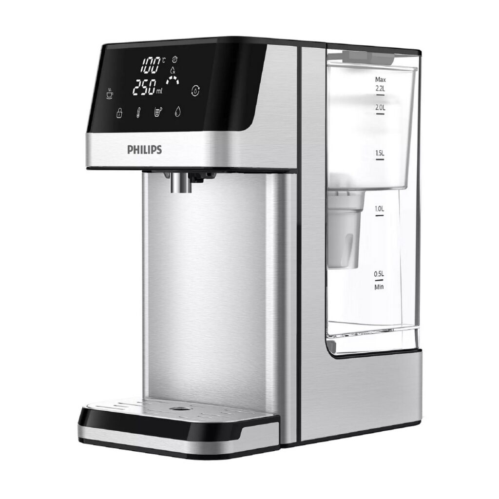 「飛利浦」2.2L免安裝瞬熱濾淨飲水機，市價9,990元，活動價5,990元。