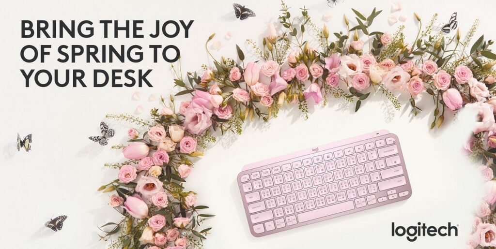 ：MX Keys Mini無線智能鍵盤玫瑰粉新⾊將於3⽉1⽇正式上市，售價3,990元。