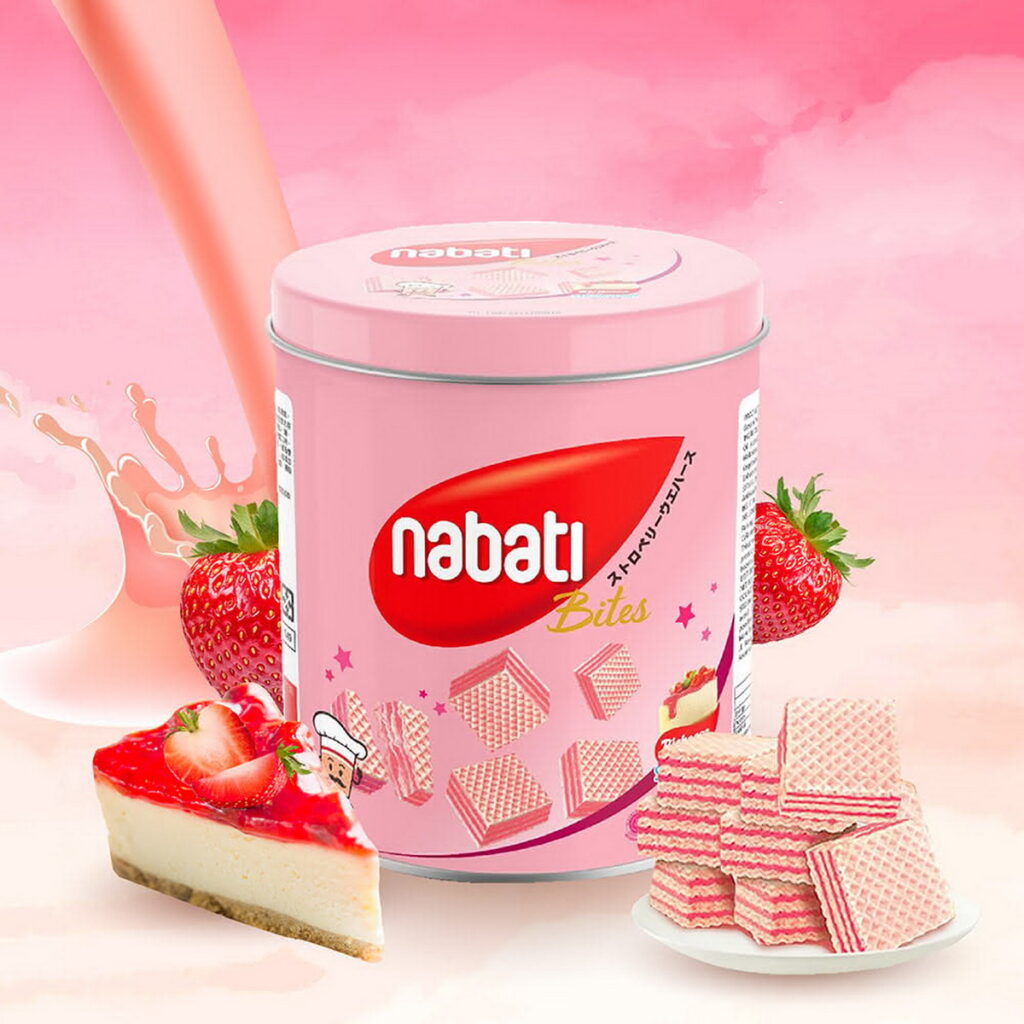 【Nabati】麗芝士 草莓風味起司威化餅