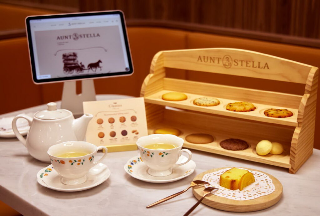 Aunt Stella 詩特莉形象店專屬設置獨立式沙發包廂與美式情調午茶饗宴，打造精品級婚約諮詢體驗服務。