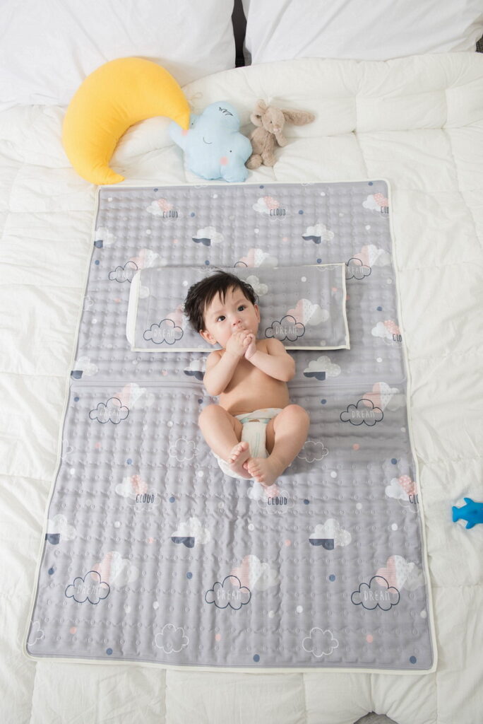 lolbaby涼感蒟蒻床墊360°循環散熱，能調節寶寶體溫，打造涼爽睡眠環境！