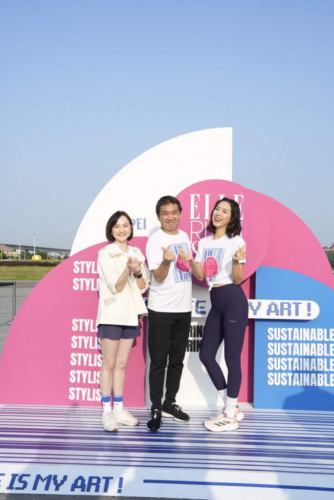 左起：ELLE雜誌營運長Ellen、台灣行銷處長Eimei Ishida石田英明、林可彤