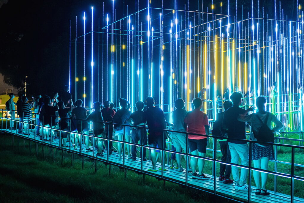  2022光織影舞「宇宙之巔」 以全臺最大LED立體矩陣光影秀獲得「2023謬思設計獎－燈光設計