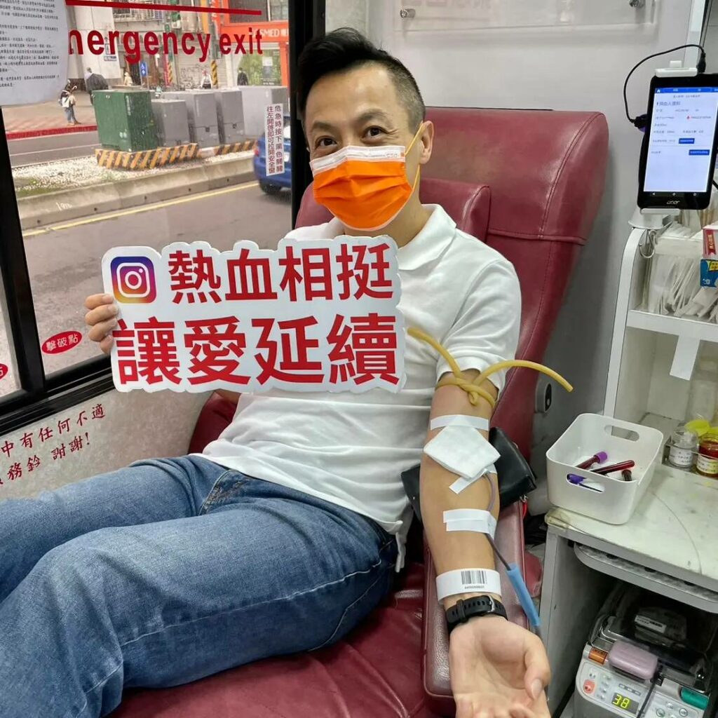 台北市議員李明賢表示獻血是非常重要的公益行為。