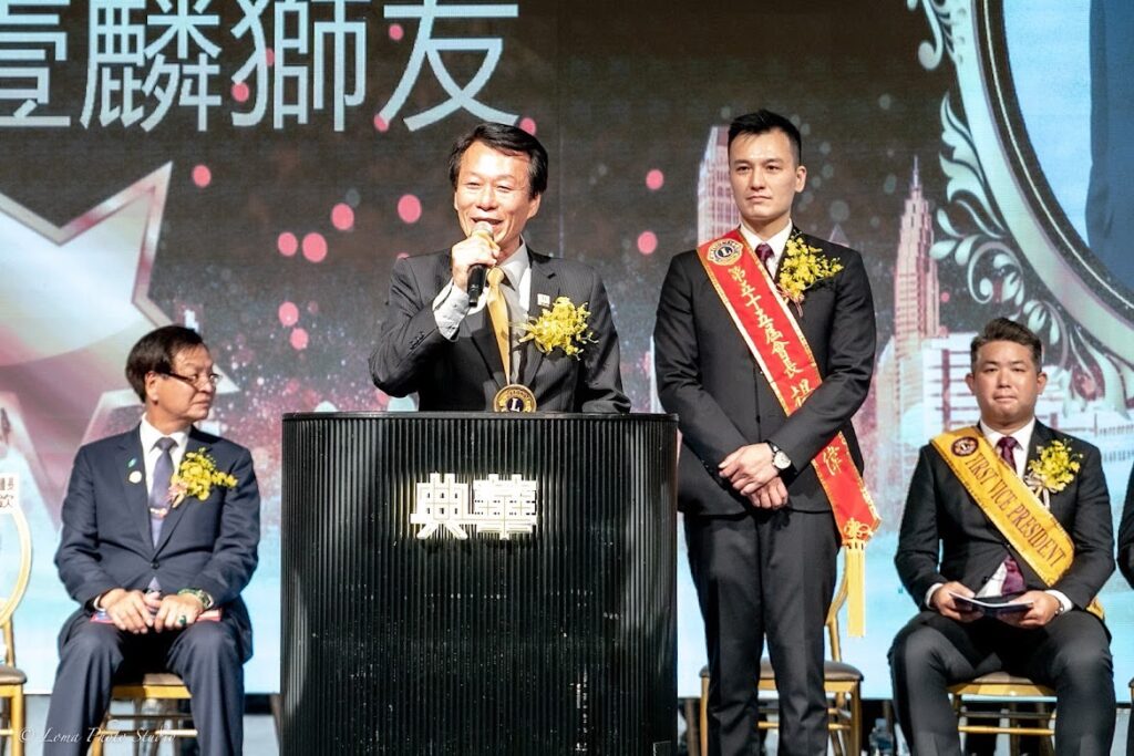 楊程偉會長的父親楊壹麟是300G1區總監，致詞時看到出非常肯定兒子的成就非凡