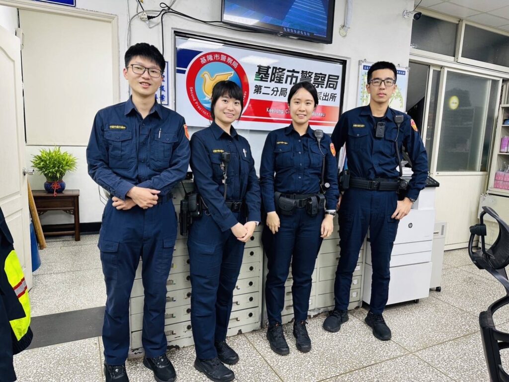警員宋東儒、張巧頴、張少謙、實務訓練生劉子郡