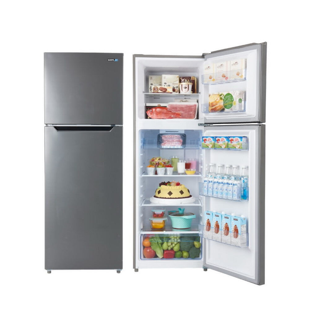 「聲寶」205公升一級變頻右開雙門冰箱，原價15,990元，活動價11,299元。