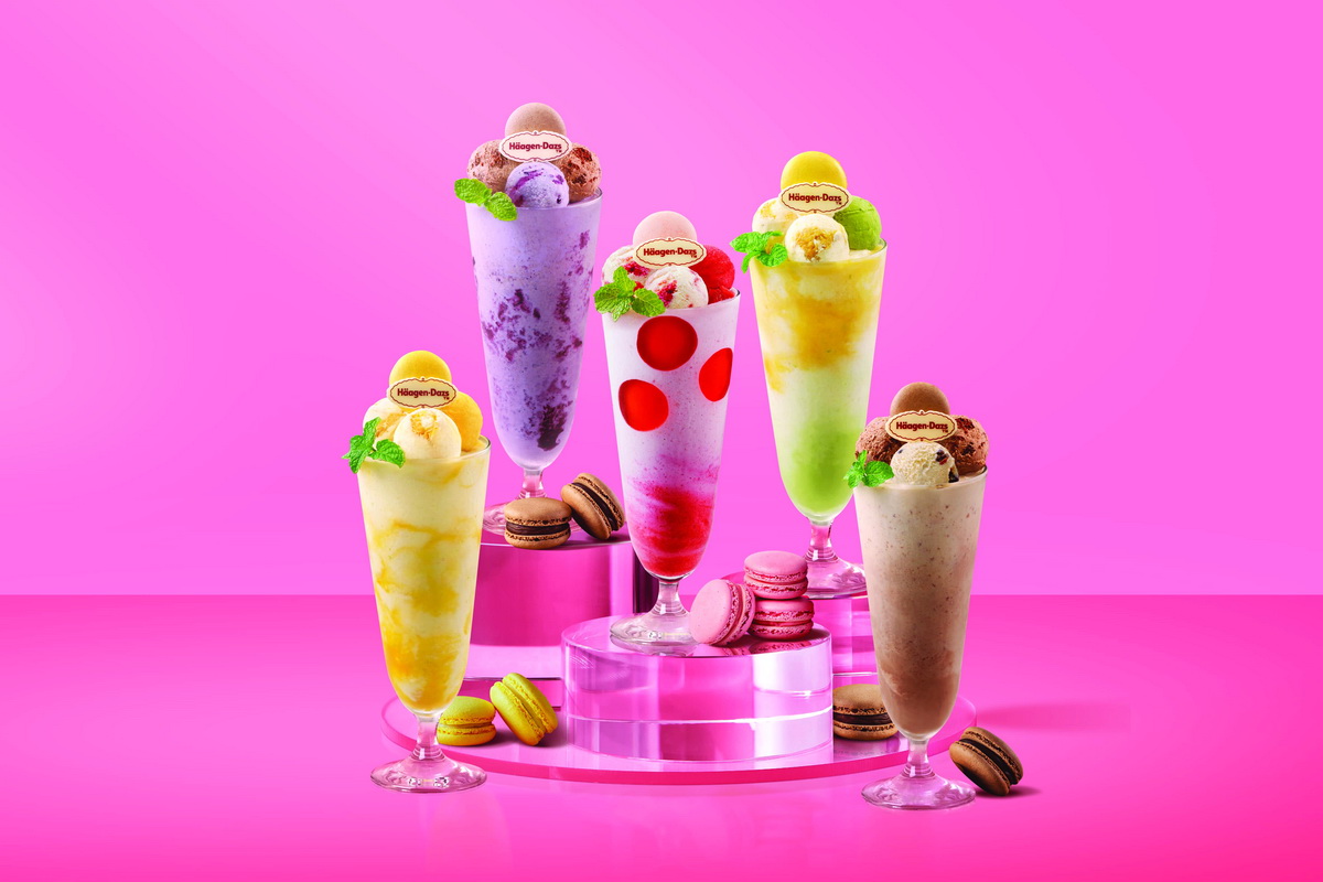 Häagen-Dazs推出全新五款馬卡龍冰淇淋凍飲，綁定會員即可獲得凍飲系列外帶買一送一優惠！