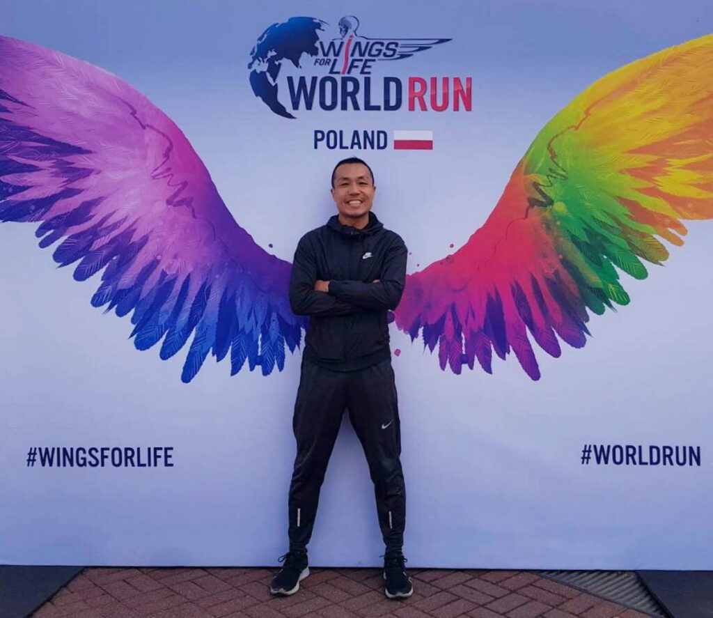 台灣歷屆冠軍李智群今年遠赴波蘭參與Wings for Life旗艦跑賽事，以51.49公里拿下全球第50名的佳績
