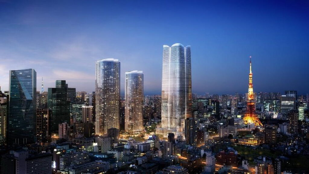 「Janu Tokyo」坐落於即將在2023年秋季開幕的東京全新地標「麻布台之丘」內。（©DBox for Mori Building Co., Ltd.）