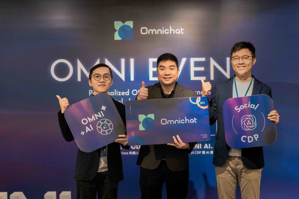 Omnichat 今日正式宣布推出「Omni AI - AI 對話商務解決方案」與「Social CDP - 顧客社群數據平台」兩大商務解決方案，Omnichat 創辦人陳正達與技術團隊合影 _ 圖片來源：Omnichat 提供