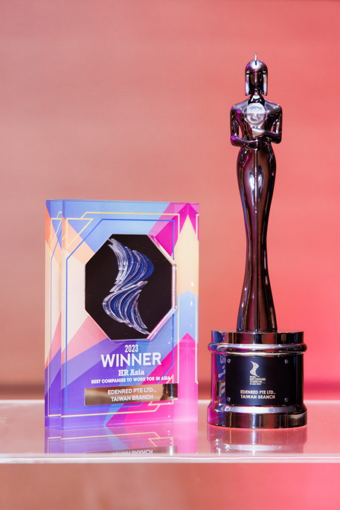 ▲Edenred宜睿智慧連續兩年獲得「亞洲最佳企業雇主獎」肯定。