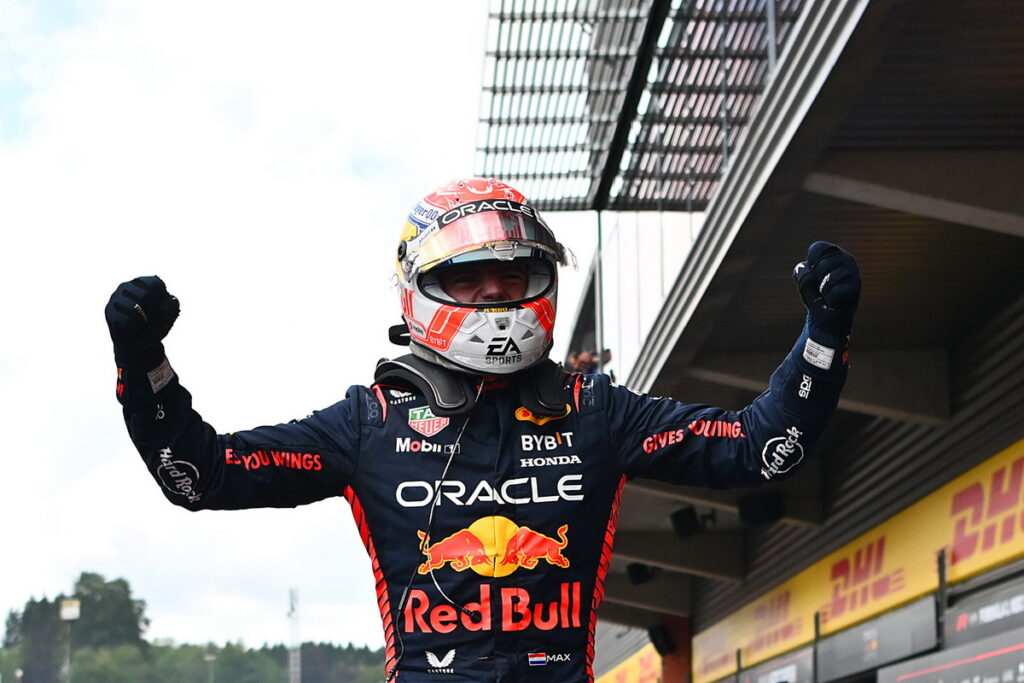 超狂！Max Verstappen在比利時創下八連勝紀錄，續寫Red Bull車隊本季不敗戰績。（圖片來源：Red Bull）