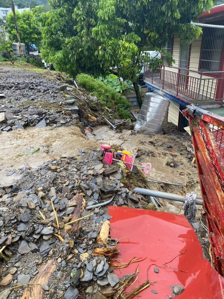受到卡努颱風影響所帶來的豪雨，嚴重衝擊南投仁愛鄉