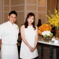 文華東方酒店行政西點主廚 趙崇曦（左）與伊麗莎白雅頓台灣區總經理 馬敏桂小姐（右）