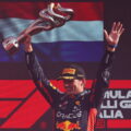 Max Verstappen拿下F1義大利大獎賽冠軍，創下單季十連勝紀錄，成為史上第一人達到此成就。(Red Bull提供)