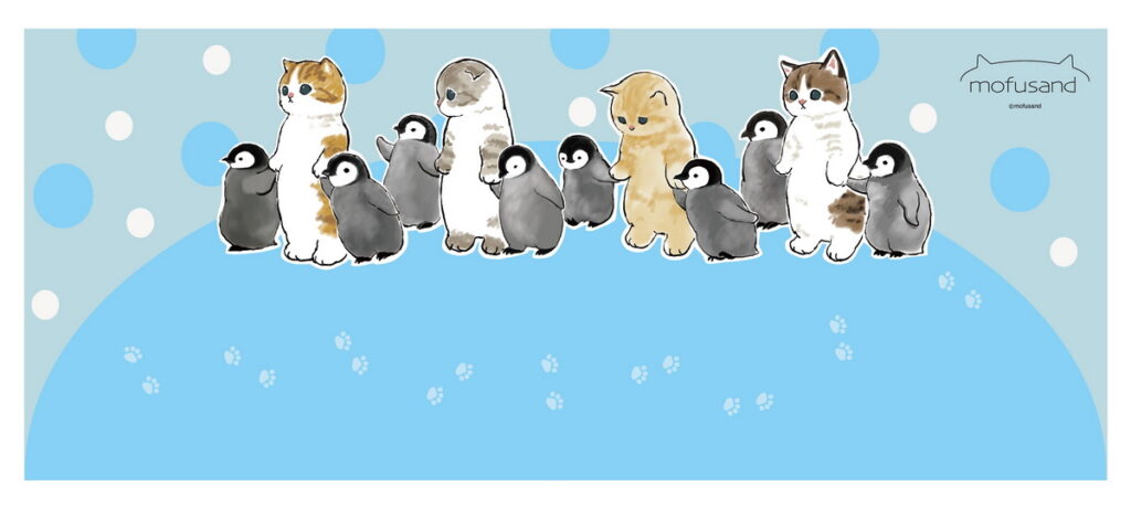 貓咪與小企鵝打卡牆