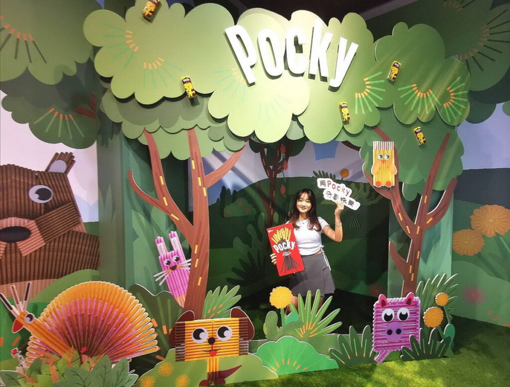 「魔幻花園」裡藏著可愛 Pocky餅乾棒造型可愛小動物（照片提供：格力高台灣) 