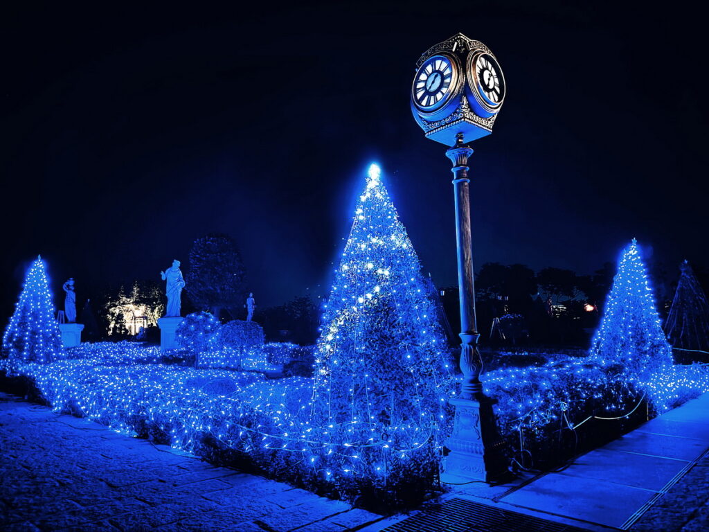 絢麗燈光藝術遍佈百坪花園，佐登妮絲城堡主題燈區化身「台版東京汐留」