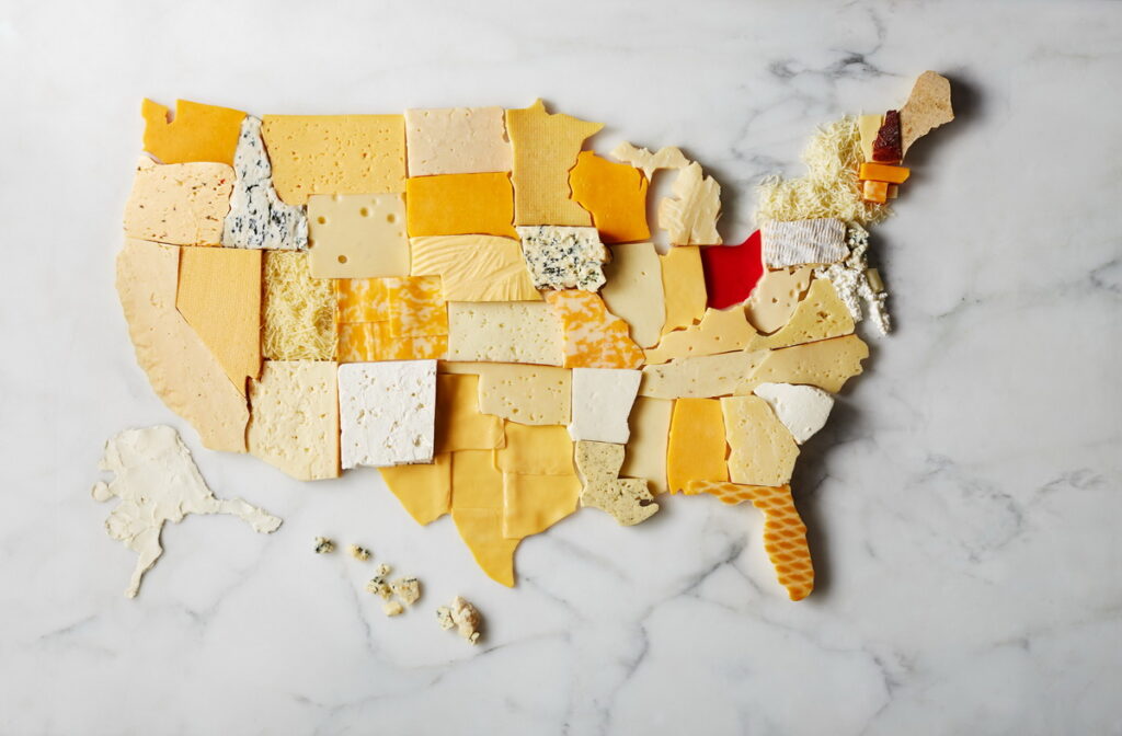 擁有超過1,000種乳酪品種的美國是世界上最大的乳酪生產國。（圖片來源：美國乳品出口協會提供）