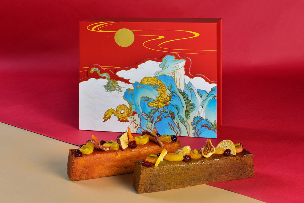 統清油脂以藝術收藏的概念為出發訂製金碧游龍旅行蛋糕禮，為台灣伴手禮市場創造新的銷售體驗。