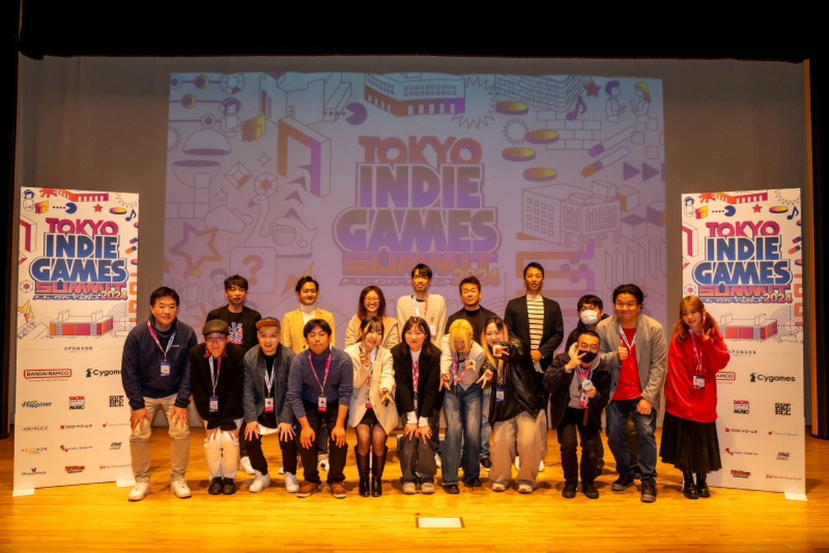 數位卡夫特(右二)在總獎金一億日圓的獨立遊戲大賽中勇奪佳作（圖由Tokyo Indie Games Summit提供）