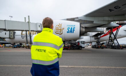 阿聯酋航空於阿姆斯特丹史基浦機場出發航班使用永續航空燃料