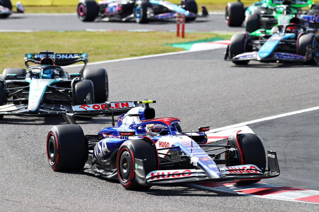 -Visa Cash App RB F1車隊的地主車手角田裕毅（Yuki Tsunoda）則在家鄉跑出第10名的成績。（Red Bull提供）
