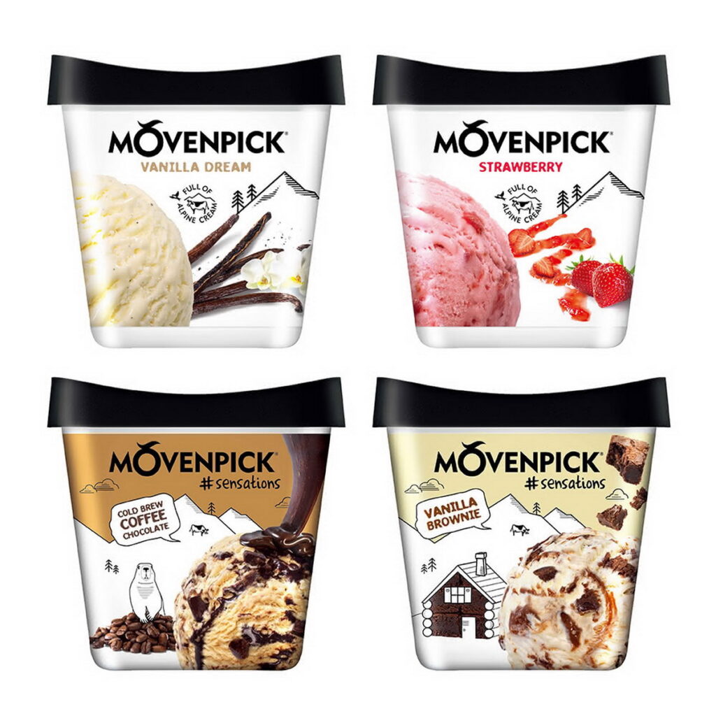 【Movenpick 莫凡彼】100%純天然500ML冰淇淋4盒，優惠價1243元