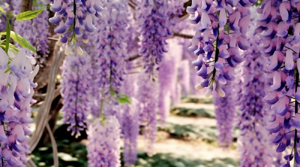 隨著日本花季繽紛展開，紫藤花也將在4-5月接力盛開